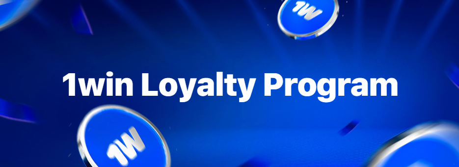 Promo banner of the 1Win with casino chips and text '1Win loyalty program'