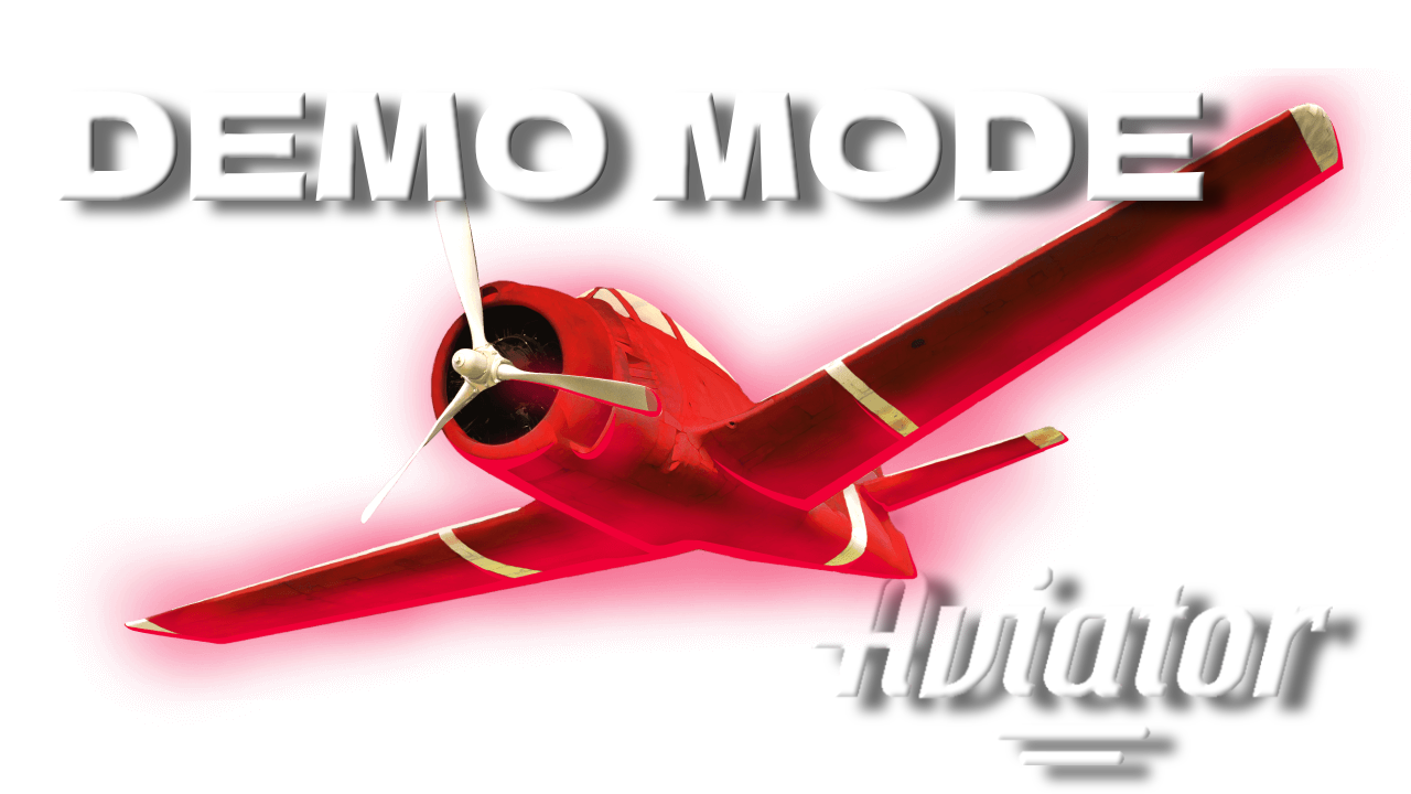 A red plane with text Demo mode and Aviator